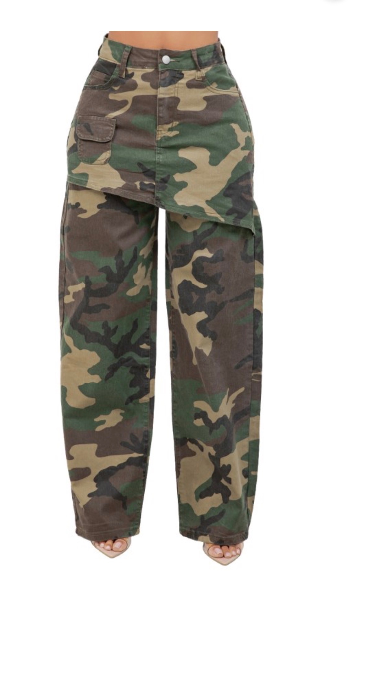 Camouflage Skirted Pants