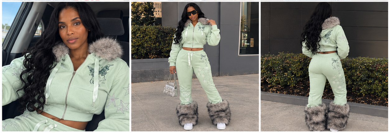 SMOKERISE FAUX FUR LUXE SET